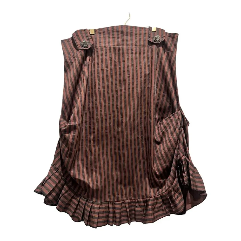 Steampunk Skirt Gothic Victorian Ruffle Hem  Renaissance Cottagecore Sz 18